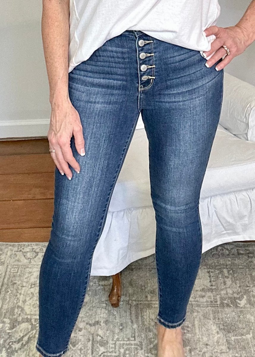 Judy Blue Jackson Hi Rise Button Fly Skinny Jeans - Judy Blue Jeans - Jimberly's Boutique - Olive Branch - Mississippi