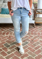 Judy Blue Jean | Gulfport | Americana Flag | Boyfriend Jeans - Judy Blue Jeans -Jimberly's Boutique-Olive Branch-Mississippi