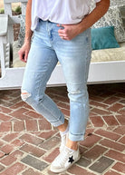 Judy Blue Jean | Gulfport | Americana Flag | Boyfriend Jeans - Judy Blue Jeans -Jimberly's Boutique-Olive Branch-Mississippi