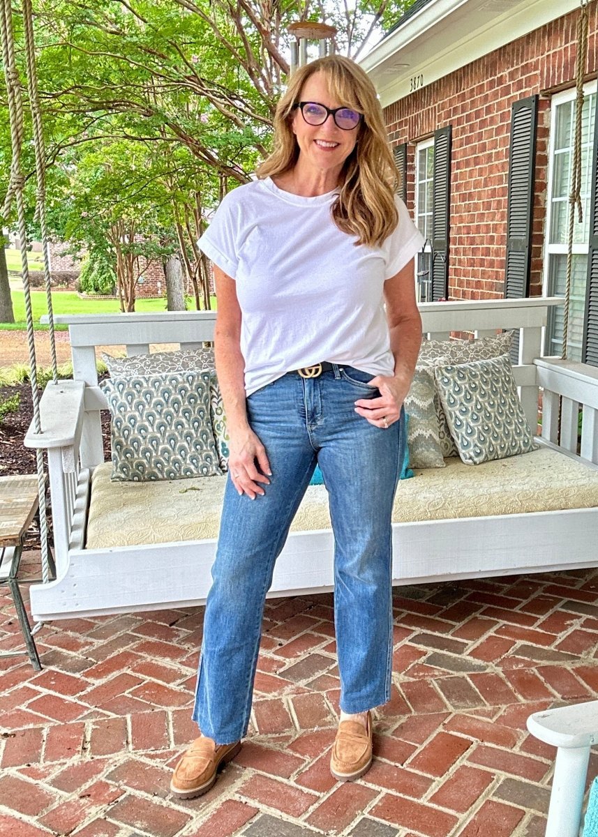 Judy Blue Jeans | Amory | Mid Rise | Tummy Control | Straight Leg | Med Wash - jeans - Jimberly's Boutique - Olive Branch - Mississippi