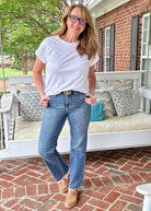 Judy Blue Jeans | Amory | Mid Rise | Tummy Control | Straight Leg | Med Wash - jeans - Jimberly's Boutique - Olive Branch - Mississippi