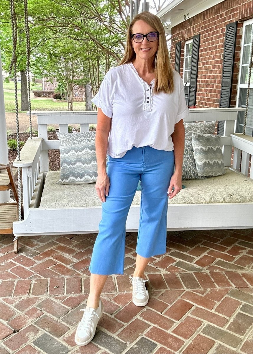 Sky blue jeans fashion shirt