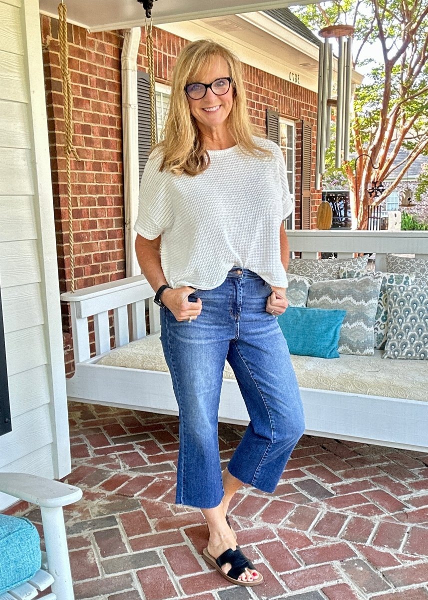 Judy Blue Jeans High Rise Embroidered Wide Leg - Judy Blue Jeans - Jimberly's Boutique - Olive Branch - Mississippi