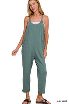 Julia Spaghetti Strap Pocketed Jumpsuit - Ash Jade | Zenana - jumpsuit - Jimberly's Boutique - Olive Branch - Mississippi