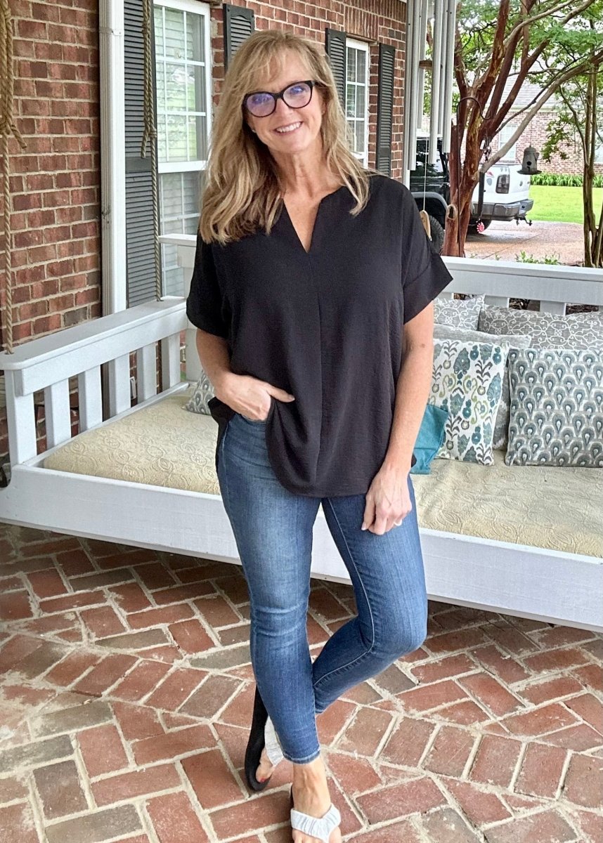 Keep It Classy Top - Black - Shirts & Tops -Jimberly's Boutique-Olive Branch-Mississippi