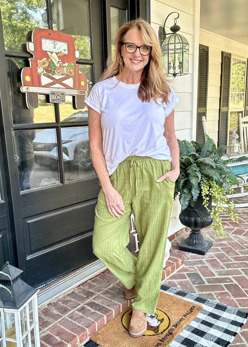 Kori Casual Pants - Sage Green - Jimberly's Boutique - Olive Branch - Mississippi