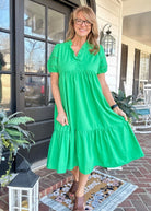 Lace Trim Midi Dress - Green | Umgee - Umgee Dress - Jimberly's Boutique - Olive Branch - Mississippi