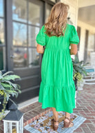 Lace Trim Midi Dress - Green | Umgee - Umgee Dress - Jimberly's Boutique - Olive Branch - Mississippi