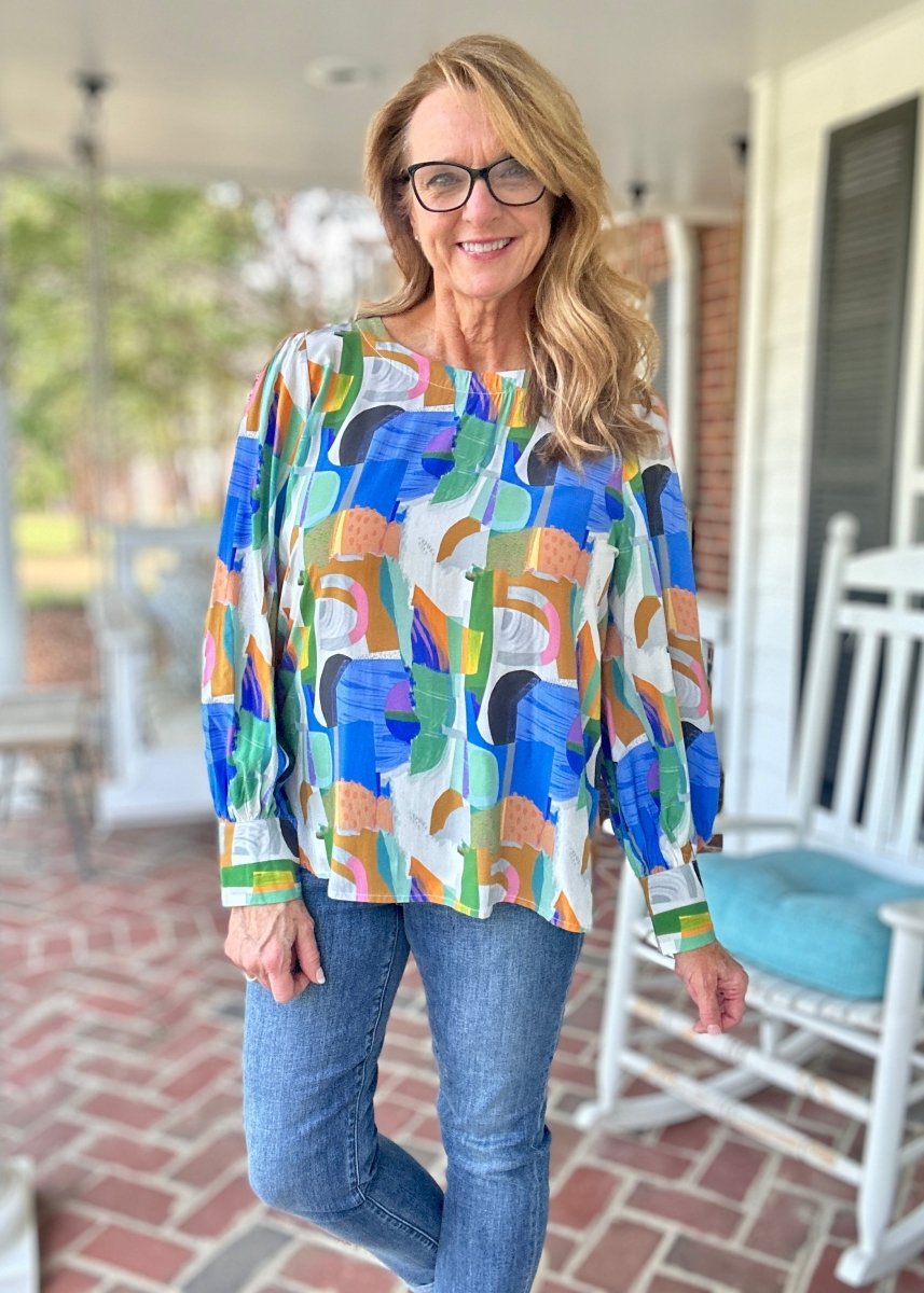 Little Lovely Top - Green Combo - Shirts & Tops - Jimberly's Boutique - Olive Branch - Mississippi