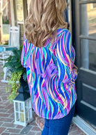 Lizzy Lavender Brush Strokes Wrinkle Free Top | Dear Scarlett - Casual Top - Jimberly's Boutique - Olive Branch - Mississippi