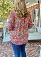 Lizzy Pink Multi Paisley Top | Dear Scarlett (S - 3X) - Casual Top - Jimberly's Boutique - Olive Branch - Mississippi