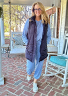 Long Hooded Puffer Vest - Black - Puffer vest - Jimberly's Boutique - Olive Branch - Mississippi