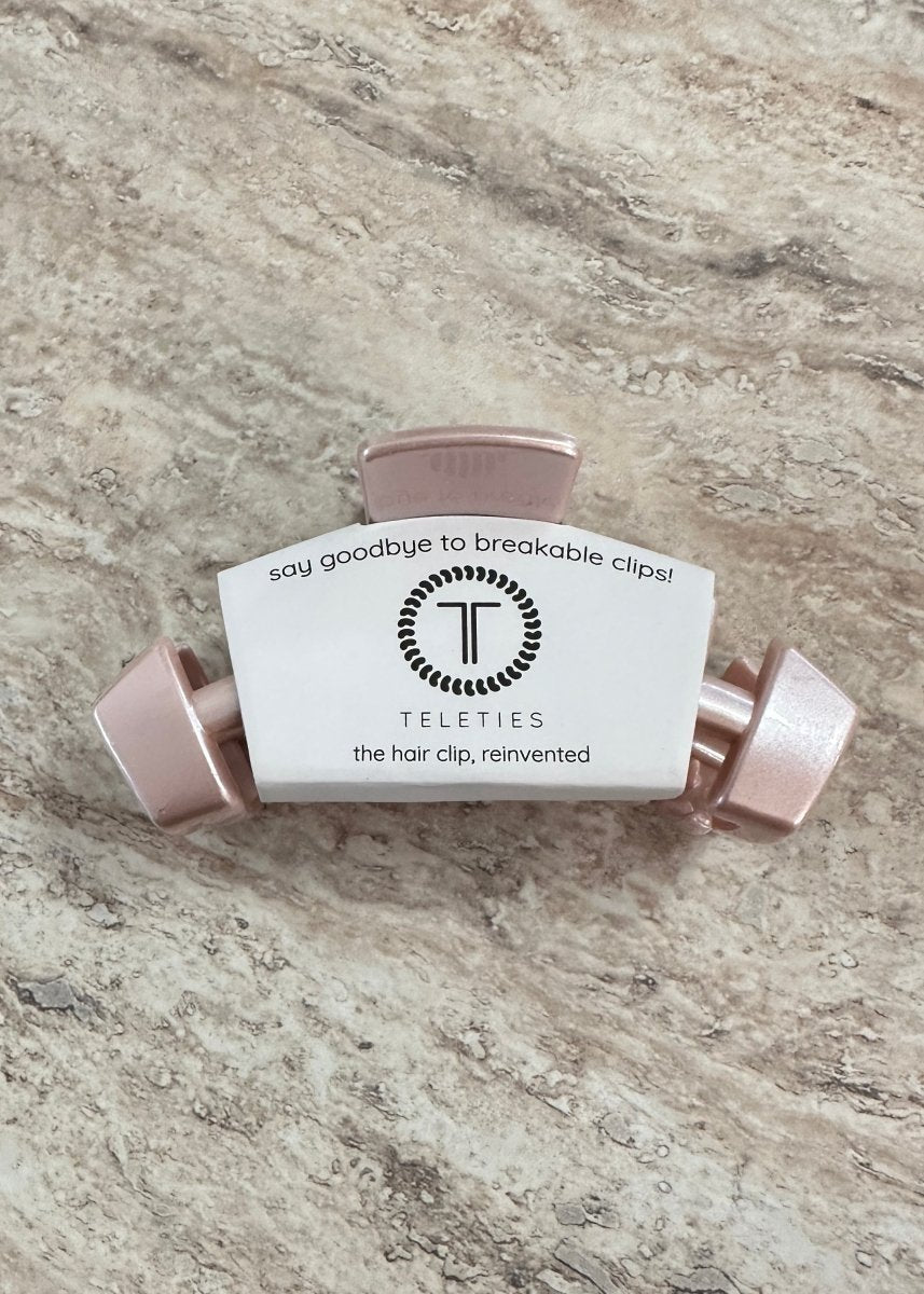 Medium Hair Clip | Classic | Pearly Pink | Teleties - Teletie Classic Hair Clip - Jimberly's Boutique - Olive Branch - Mississippi