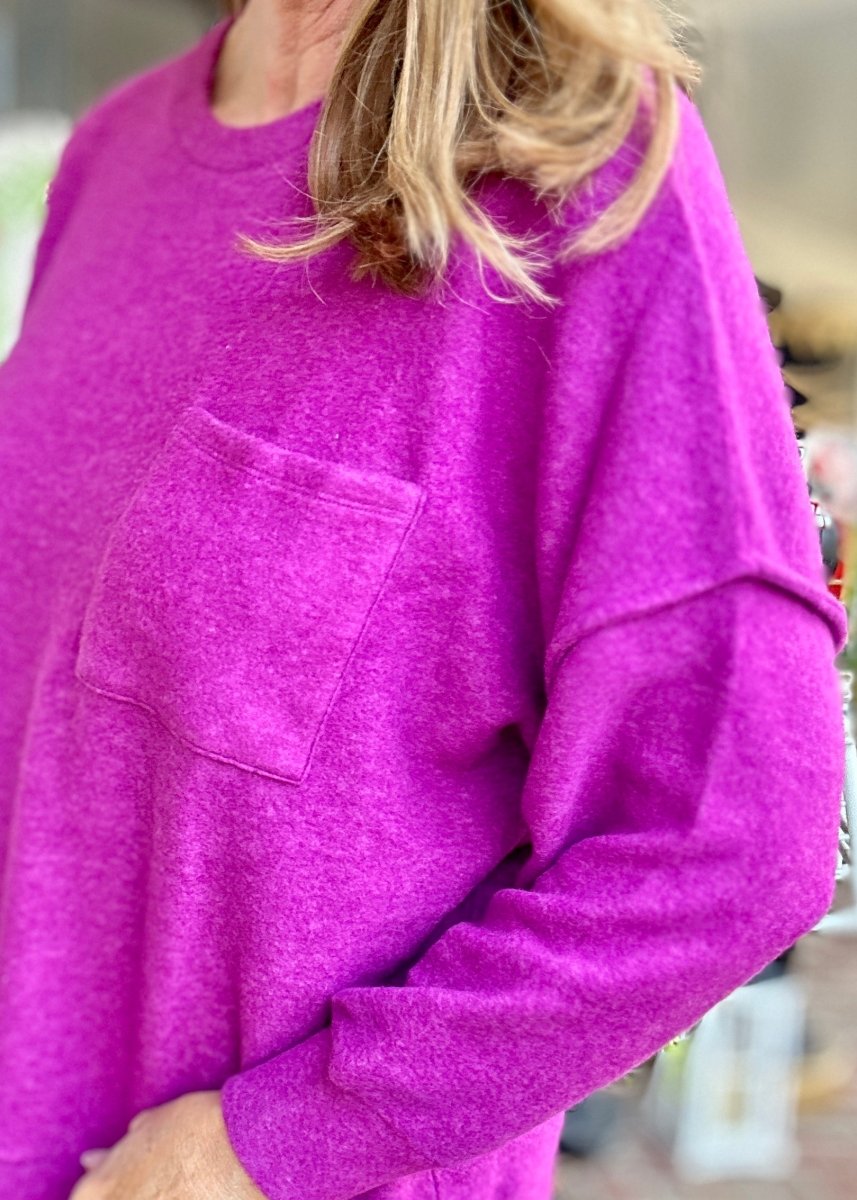 Melange Oversized Sweater - Lt Plum - sweater - Jimberly's Boutique - Olive Branch - Mississippi