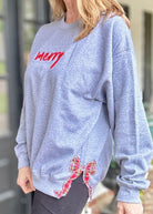 Merry Puffy Side Bow Embroidered Sweatshirt - Sweatshirt - Jimberly's Boutique - Olive Branch - Mississippi