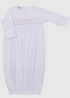 Mini Dots Smocked Gown - Pink | Magnolia Baby - baby gown - Jimberly's Boutique - Olive Branch - Mississippi