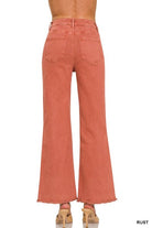 Mobile Acid Wash Straight Wide Pants - Rust - Jimberly's Boutique - Olive Branch - Mississippi