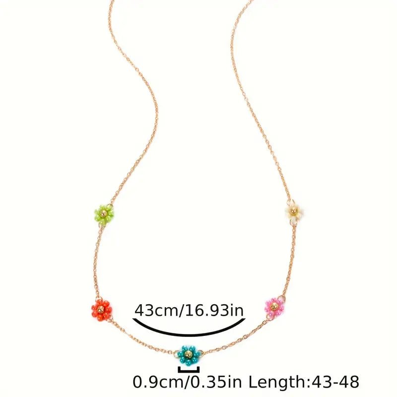 Multicolor Flower Necklace - necklace -Jimberly's Boutique-Olive Branch-Mississippi