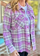 My Best Effort Plaid Button Down Top Shacket - Shirts & Tops - Jimberly's Boutique - Olive Branch - Mississippi