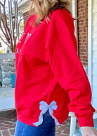 Ole Miss Rebels Side Bow Embroidered Sweatshirt - Sweatshirt - Jimberly's Boutique - Olive Branch - Mississippi