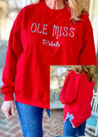 Ole Miss Rebels Side Bow Embroidered Sweatshirt - Sweatshirt - Jimberly's Boutique - Olive Branch - Mississippi