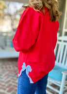 Ole Miss Rebels Side Bow Embroidered Sweatshirt - Sweatshirt - Jimberly's Boutique - Olive Branch - Mississippi