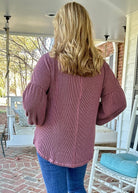 Otto Ribbed V Neck Top - Wine - Jimberly's Boutique - Olive Branch - Mississippi