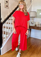 Palm Beach Set - | Dear Scarlett | Red - lounge set - Jimberly's Boutique - Olive Branch - Mississippi