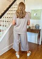 Palm Beach Set - Oyster Grey | Dear Scarlett - lounge set - Jimberly's Boutique - Olive Branch - Mississippi