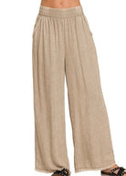 Pensacola Washed Linen Blend Pants - Beige - Jimberly's Boutique - Olive Branch - Mississippi