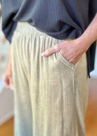 Pensacola Washed Linen Blend Pants - Beige - Jimberly's Boutique - Olive Branch - Mississippi