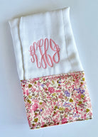 Pink Mini Bouquet Embroidered Burp Cloth - Jimberly's Boutique - Olive Branch - Mississippi