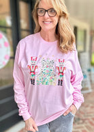 Pink Nutcrackers Christmas Long Sleeve Tee - Graphic Sweatshirt - Jimberly's Boutique - Olive Branch - Mississippi