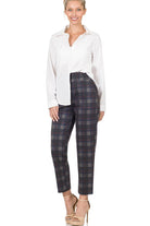 Plaid Pull - On Stretch Dress Pants - Dark Grey - Pants - Jimberly's Boutique - Olive Branch - Mississippi