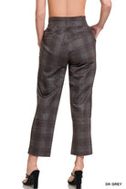 Plaid Pull - On Stretch Dress Pants - Dark Grey - Pants - Jimberly's Boutique - Olive Branch - Mississippi