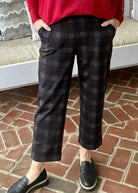 Plaid Pull - On Stretch Dress Pants - Navy Grey - Pants - Jimberly's Boutique - Olive Branch - Mississippi