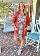 POL Oversized Chunky Cardigan Sweater - Brick - Cardigan - Jimberly's Boutique - Olive Branch - Mississippi