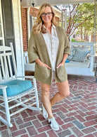 POL Oversized Chunky Cardigan Sweater - Herb - Cardigan - Jimberly's Boutique - Olive Branch - Mississippi