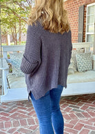 POL Oversized Chunky Cardigan Sweater - Ink Charcoal - Jimberly's Boutique - Olive Branch - Mississippi