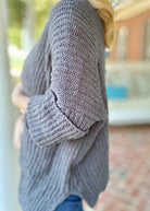 POL Oversized Chunky Cardigan Sweater - Ink Charcoal - Jimberly's Boutique - Olive Branch - Mississippi