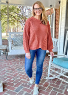 POL Round Neck Chenille Sweater - Old Pumpkin - sweater - Jimberly's Boutique - Olive Branch - Mississippi