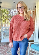 POL Round Neck Chenille Sweater - Old Pumpkin - sweater - Jimberly's Boutique - Olive Branch - Mississippi