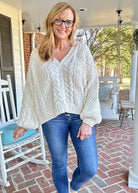 POL V Neck Sweater - Cream - sweater - Jimberly's Boutique - Olive Branch - Mississippi