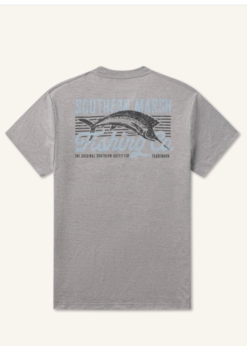 Pro Heathered Tee | Fishing Co | Southern Marsh - Southern Marsh Graphic Tee - Jimberly's Boutique - Olive Branch - Mississippi