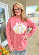 Pumpkin and Pearls LAT Fleece - LAT Sweatshirt - Jimberly's Boutique - Olive Branch - Mississippi