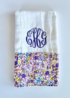 Purple Mini Bouquet Embroidered Burp Cloth - Jimberly's Boutique - Olive Branch - Mississippi