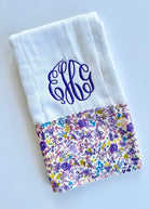 Purple Mini Bouquet Embroidered Burp Cloth - Jimberly's Boutique - Olive Branch - Mississippi