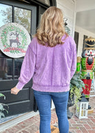 Queenie Acid Wash Sweatshirt - Violet - acid wash sweatshirt - Jimberly's Boutique - Olive Branch - Mississippi