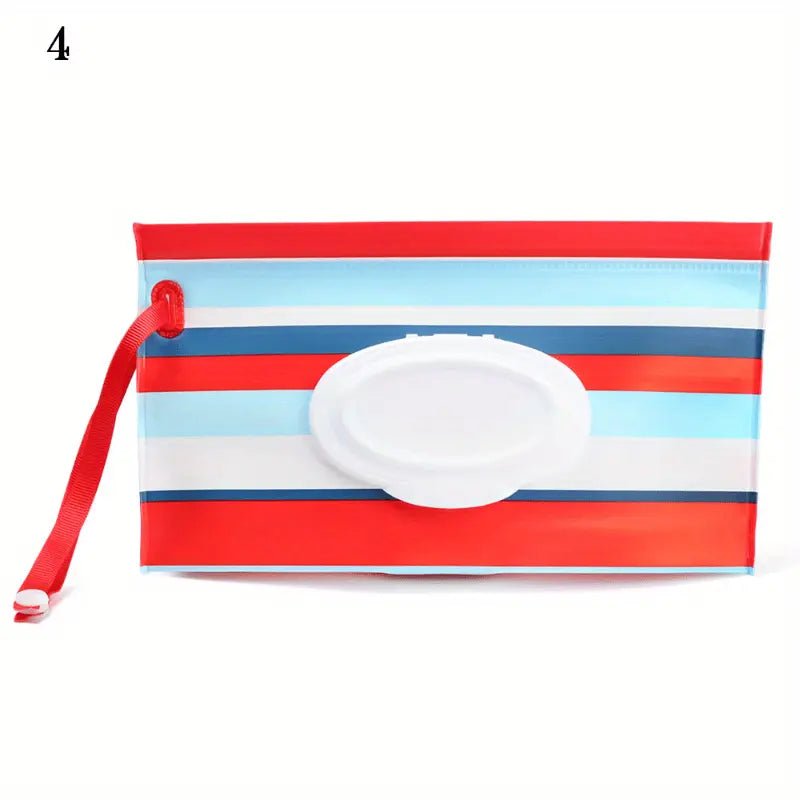 Red Blue Stripe Wet Wipe Pouch - baby gift - Jimberly's Boutique - Olive Branch - Mississippi