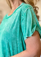 Ribbed Boat Neck Top - Kelly Green | Zenana - Casual Top - Jimberly's Boutique - Olive Branch - Mississippi